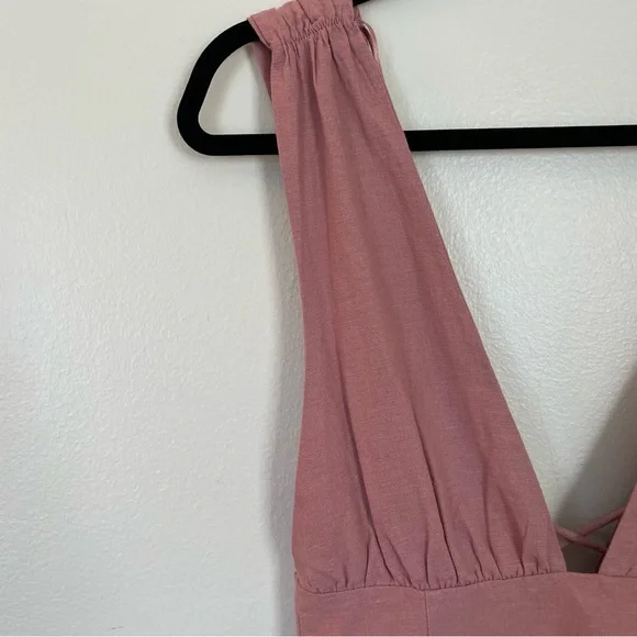 Zara | Linen Mauve Fit & Flare Dress | Size XS - Picture 3 of 13